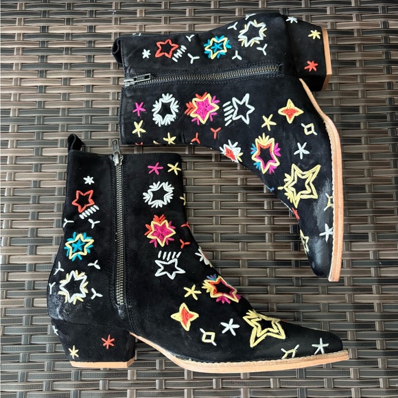 Free People Women’s Bowers Embroidered Bootie Size 7.5 - Picture 9 of 15